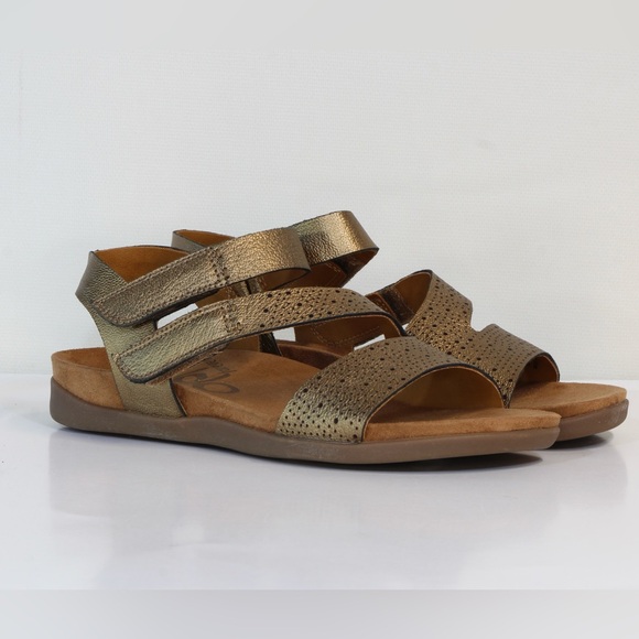 OTBT Women's Metallic Gold Theodora Sandals NIB - Picture 4 of 10